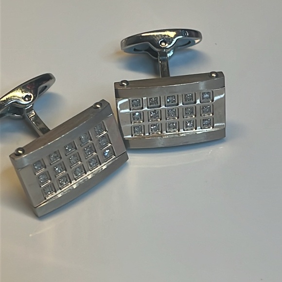 DAVID DONAHUE DIAMOND CUFFLINKS - Picture 8 of 11